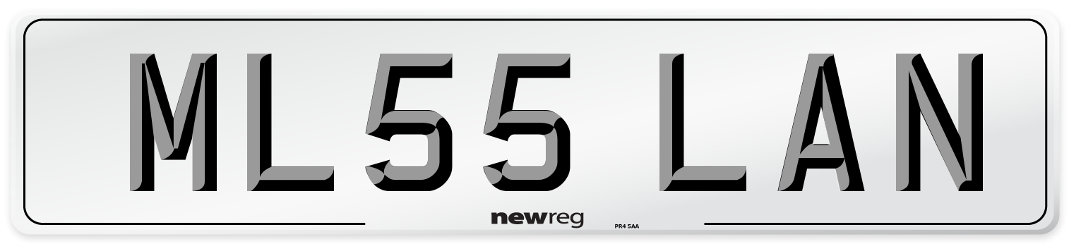 ML55 LAN Number Plate from New Reg